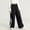 Black, variant on Cethrio Girls Cargo Pants Size 14-16, Elastic Waist Loose Fit Multi-pocket Casual Straight-leg Pants Black