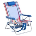 thumbnail image 3 of GCI Outdoor Big Surf with Slide Table Lightweight Low Profile Reclining Beach Chair, Multistripe, 3 of 9