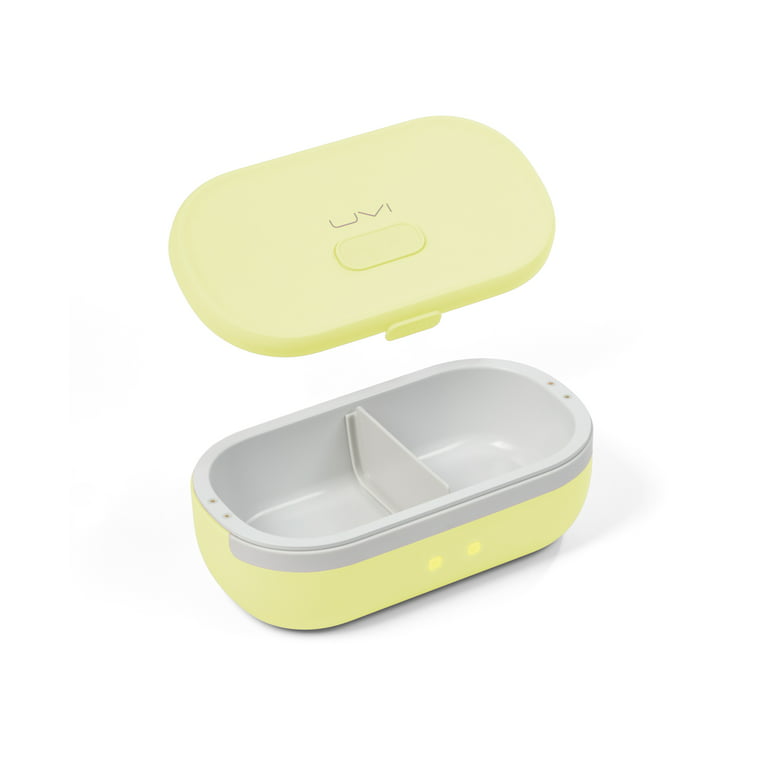 UVI - Portable Self Heating Lunch Box with Odor Killing UV Light Sanitizer,  32 oz, Yellow 