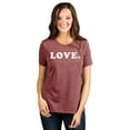thumbnail image 2 of Love It Women's Fashion Relaxed T-Shirt Tee Heather Rouge X-Large, 2 of 5