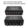 thumbnail image 4 of 2X Distribuidor de Audio de 5 Canales Mezclador de Audio EstéReo 1 Entrada 5 Salidas Divisor para Amplificador de Potencia Audio Activo, 4 of 5