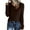 Coffee #36, variant on WULMLEO Womens Casual V Neck Ribbed Knit Long Sleeve Sweater Fall Tops 2026 Trendy Lightweight Sweaters Purple Pink One Size
