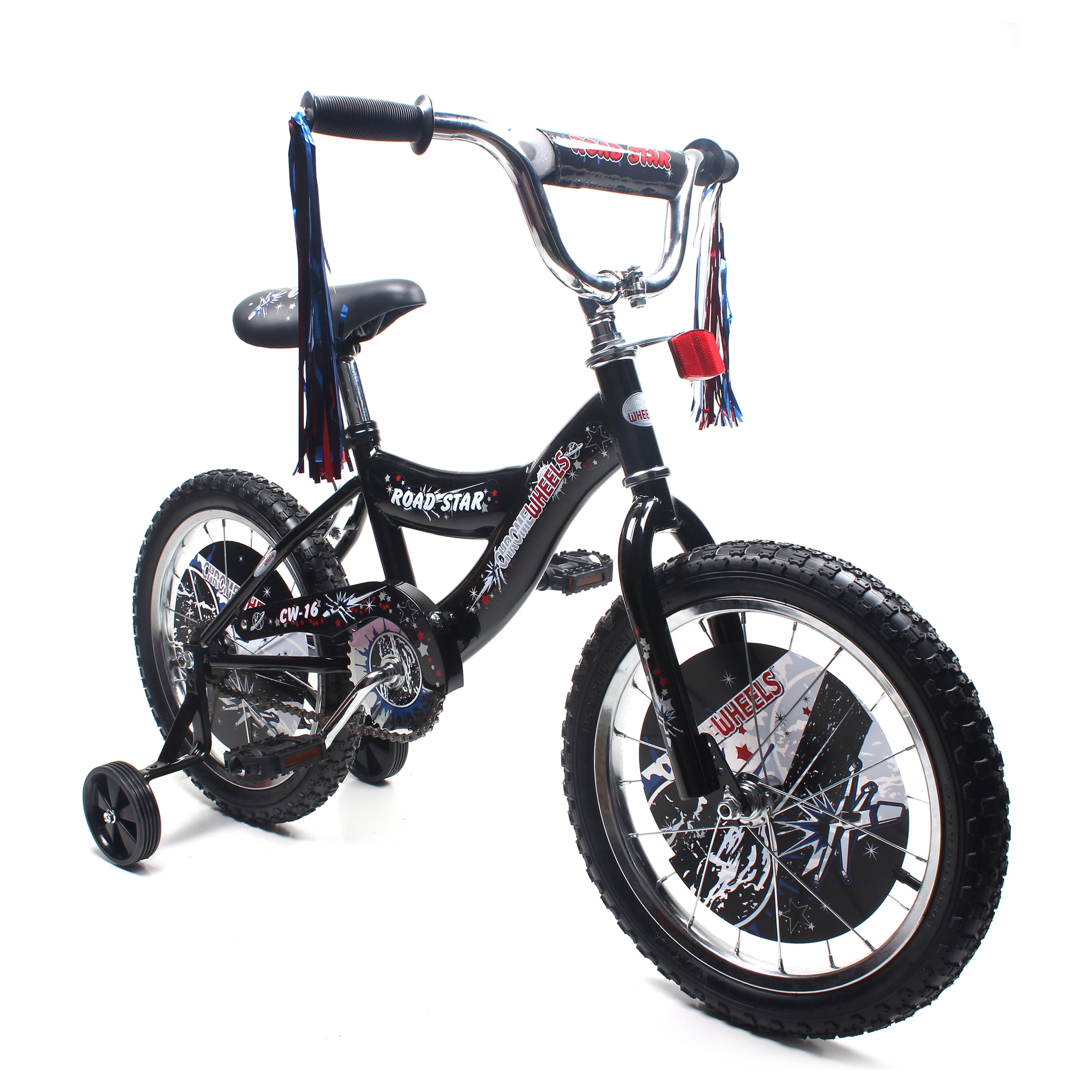 WonderWheels Road Fairy 16" BMX Kids Bike Air tire Wheels - Black