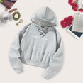 thumbnail image 2 of Sudadera con capucha con cordón y capucha para mujer, suave y duradera S, 2 of 8