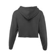 thumbnail image 3 of A2Y Women's Solid Cropped Cut Off Hooded Pullover Sweatshirt Charcoal S, 3 of 5