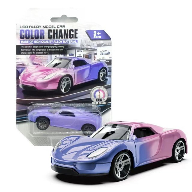 1:64 Temperature Sensitive Color Changing Magic Car Inertia Pull Back Alloy Racing Cars Crash-Resistant Toys Boy Birthday Gift H