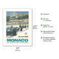 thumbnail image 2 of 24th Monaco Car Racing Grand Prix - Circuit de Monaco Monte Carlo - Vintage Car Racing Poster by Michael Turner c.1966 - Bamboo Fine Art 290gsm Paper (Unframed) 17x22in, 2 of 4