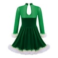 thumbnail image 4 of vastwit Kids Girls Sequin Ice Skating Dance Leotard Dress Christmas Snowman Party Costume Green 10, 4 of 7