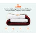 thumbnail image 3 of SGI Super King Plus Contrast Comforter Set Microfiber Fill 3 Piece Burgundy, 3 of 5