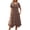 Brown Floral, variant on Floral Tank Dresses for Women Flowy Sleeveless Asymmetrical Hem Dress Beach Sundress with Pockets