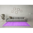 thumbnail image 3 of Ahgly Company Machine Washable Indoor Square Oriental Purple Industrial Area Rugs, 3' Square, 3 of 4