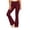 Wine, variant on Admvng Womens Flared Pants Solid Casual Elastic Waist Yoga Workout Pants