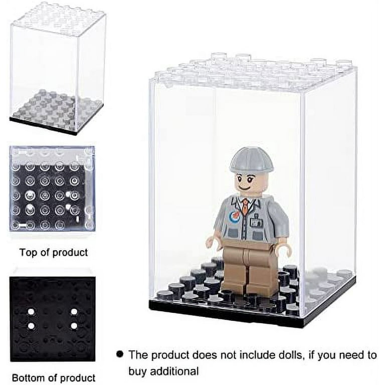 10Pcs Acrylic Stackable Model Display Case Minifigures Building