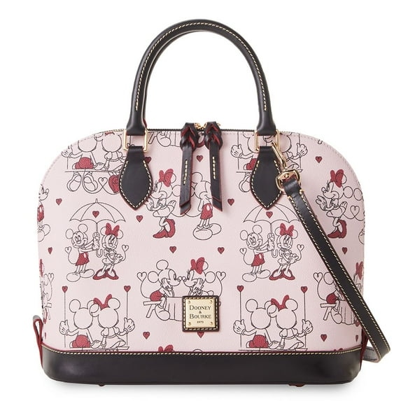 Disney Mickey and Minnie Mouse Valentine Dooney & Bourke Zip Satchel Bag