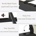 thumbnail image 3 of WhizMax King Bed Frame, King Size Bed Frame with Wood Headboard, King Platform Bed Frame with Metal Legs, Noise Free, No Box Spring Needed, Easy Assembly-Rustic Brown, 3 of 7