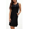 thumbnail image 2 of DEVOPS Women's Casual Sleeveless Daily T-Shirt Short Mini Top Dress with Pockets, 2 of 6