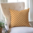 thumbnail image 5 of Block Print Throw Pillow Covers 18x18 Inch Set of 2 Vintage Yellow and White Floral Boho Outdoor Spring Summer Decorations Decorative Throw Pillows Cases for Home Bed Living Room Couch Decor, 5 of 6