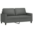 thumbnail image 2 of vidaXL 2 Piece Sofa Set with Cushions Dark Grey Fabric, 2 of 4