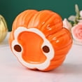 thumbnail image 6 of 4 Inch Ceramic Pumpkin Decor, Realistic Orange Artificial Gourd for Fall Home Decor, High Simulation Centerpiece for Halloween Thanksgiving Table Kitchen Shelf Ornament, 6 of 6