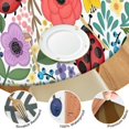thumbnail image 4 of Pioneer Flower Floral Print Pattern Round Fitted Tablecloth with Elastic Edge,Dining Table Cover Waterproof,Outdoor Round Tablecloth for Camping,Dining,Indoor and Outdoor, 4 of 7