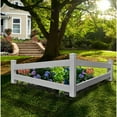 thumbnail image 3 of Vita Classic White Vinyl Split Rail Corner Fence Yard Accent, VA20236, 3 of 8
