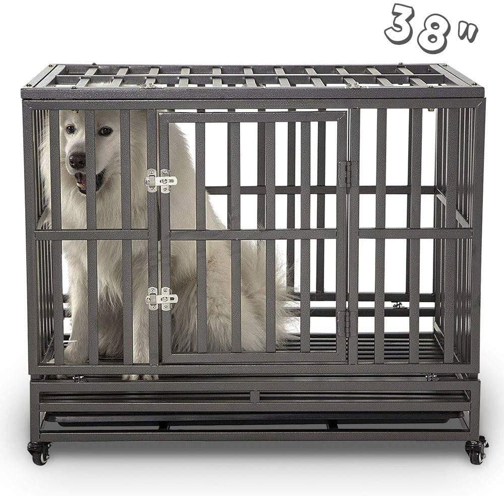 vidaXL Dog Cage Dog Kennels Dog Crates with Single/Double Door Multi Sizes 