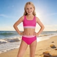 thumbnail image 4 of Tisuna Girls' Color Block Two Piece Swimwear For Young Kids Girls Stylish Split Bathing Suit Beach Pool Child Bathing Suit Pink Size 8-10 Years, 4 of 4