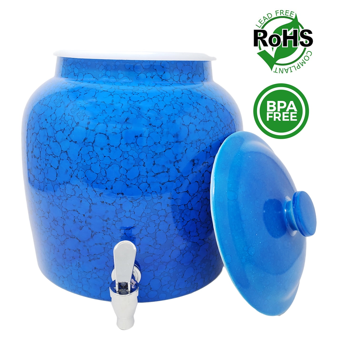 Premium LeadFree Porcelain Beverage Dispenser With Matching Lid 2.5