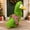 B, variant on Christmas Porch Goose Outfit, Green Holiday Outfit with Lace Trim, Cute Doll Clothes for Porch Goose Statue Christmas Home Decor