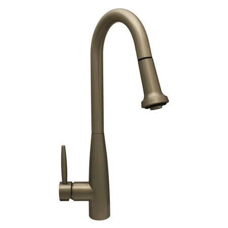 Whitehaus WH2070838-BN Jem Collection Single Hole Faucet