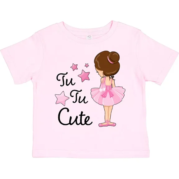 Tu Tu Cute- Ballerina Toddler T-Shirt Ballet Dance Pun Dancing Tutu Baby Clothing, Gift for Kids, Cute Baby Shirt, Gift For Toddler