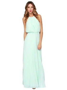 Women Formal Long Chiffon Prom Evening Party Bridesmaid Wedding Maxi Dress Sleeveless