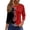 Deep Red, variant on Wutalume 3/4 Sleeve Tops for Women - Vintage Floral Pullover with 3/4 Sleeve, Round Neck Blouses and Tees for Everyday Leisure, Spring and Fall Days,Black L