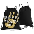 thumbnail image 2 of Childhood Cancer Awareness Month in September We Wear Gold Drawstring Backpack Sackpack String Bag Cinch Waterproof Bags for Gym Sports Yoga Travel Beach Swimming shopping, 2 of 7