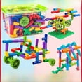 thumbnail image 1 of Bloques de construcción de tuberías de agua para niños, rompecabezas, juguetes de plástico para bricolaje, bloques de construcción de educación temprana para jardín de infantes, 1 of 4