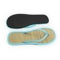 thumbnail image 3 of Women's Lightweight Flip Flops Bamboo Woven Non-Slip Beach Sandals Summer Indoor Outdoor, 3 of 4