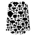 thumbnail image 3 of CLOOCL Plus Size Women T-Shirts Mushroom 3D Printed Black and White Shirt Tops, 3 of 6