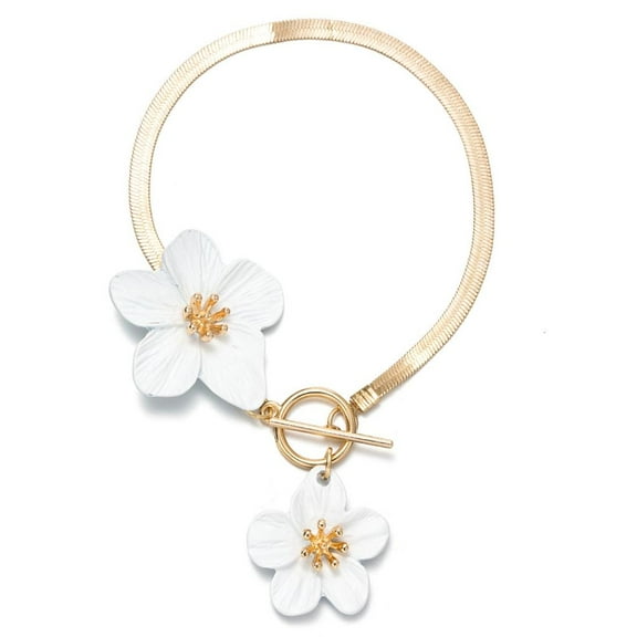 Ciwanning Adjustable Women's Anklet Jewelry 6 Vibrant Colors Sturdy Alloy Beach Parties Foot Chain Flower Anklet Accessory