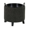 thumbnail image 5 of Convenience Concepts Designs4Comfort Oscar Storage Ottoman with Reversible Tray, Dark Chocolate Gray Fabric, 5 of 10