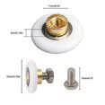 thumbnail image 2 of 4 Pcs Rouleau de Porte de Douche 25mm, Rouleau Roulant pour Porte de Douche Rouleaux Coulissants Rouleau de Remplacement, 2 of 5