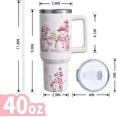 thumbnail image 2 of Valentine''s Day Tumbler Gifts for Women Girls, Red Hearts Stainless Steel Insulated Travel Coffee Cup, 40 Oz Tumblers with Handle and Straw, Anniversary Wedding Water Bottle (1 PC), 2 of 6