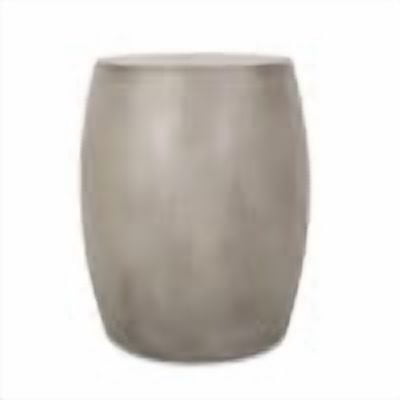 Outdoor Lightweight Concrete Side Table, Light Gray