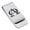 Silver, variant on Stainless Steel Religious Alpha and Omega Classic Slim Money Clip Credit Card Holder