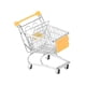 thumbnail image 5 of Mini carrito de compras de metal, modelo decorativo, regalo, juego de rol multiusos, comida, juguete amarillo, 5 of 9