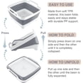 thumbnail image 3 of 2 in 1 Collapsible Dish Basin with Drain Plug, Space Saving Outdoor Multiuse Foldable Sink Tub Dishpan Drain Kitchen Storage Tray for Camping Wash Cleaning Tool, RV Colander Versatile Strainer, 3 of 8