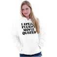thumbnail image 3 of Speak Fluent Movie Quotes Classic Unisex Plus Fleece Graphic Hoodie Brisco Brands 3X, 3 of 5