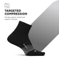 thumbnail image 5 of Feetures Elite Light Cushion Quarter Solid - Sport Sock with Targeted Compression - New Black, S (1 Pair), 5 of 8