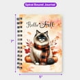 thumbnail image 5 of Hello Fall Ragdoll Scarf Welcome Autumn with Leaves Pumpkins Spiral Bound Journal Cat Lover Kitten Owner Gifts Idea 5x7in Spiral Notebook - 00011, 5 of 5