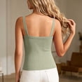 thumbnail image 4 of Camisole Tops for Women Built in Bra Adjustable Spaghetti Strap Workout Yoga Shirts Basic Tank Tops Layer Padded Bra, 4 of 7