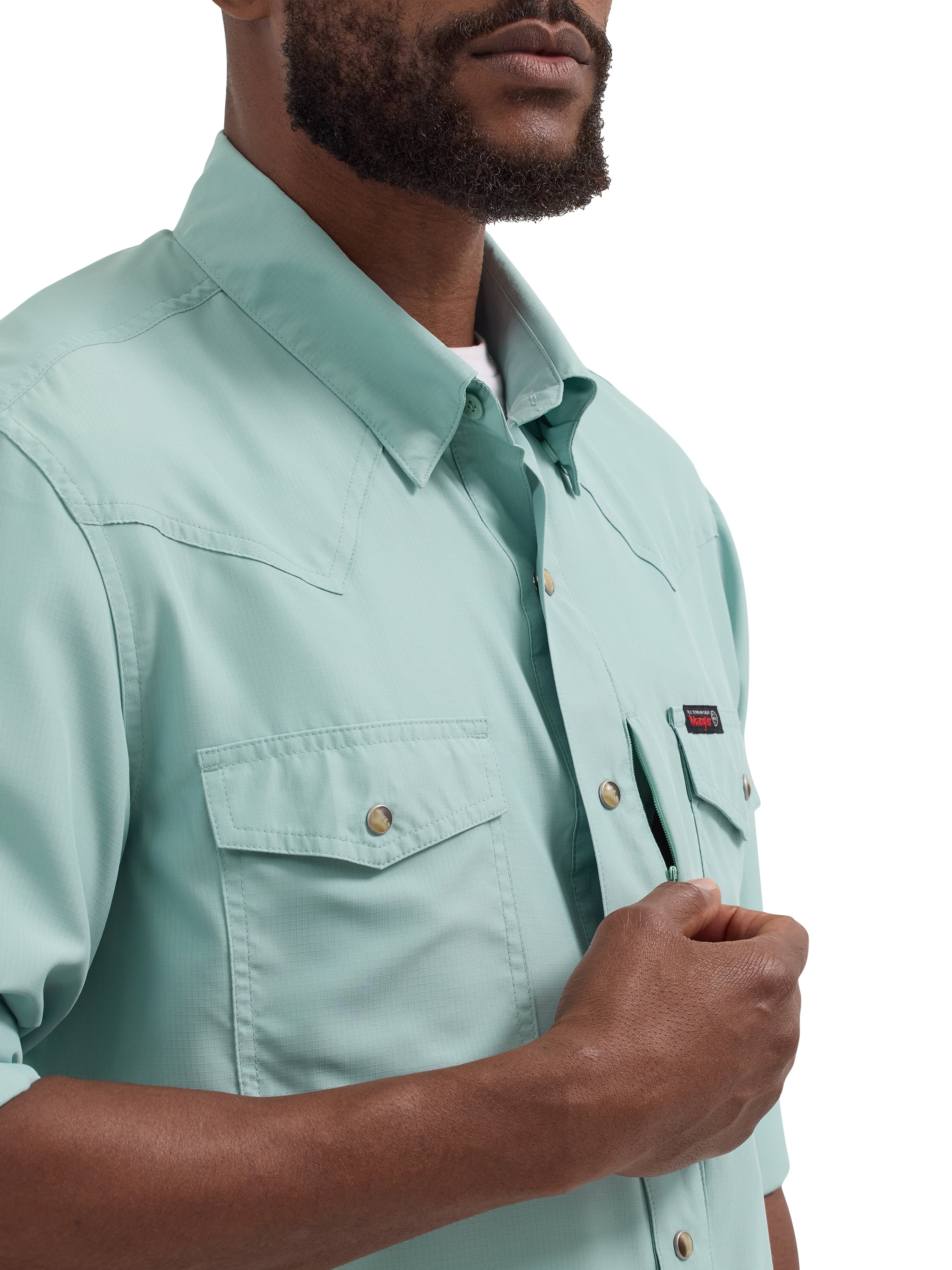 Wrangler?? ATG Men's Western Performance Shirt with UPF 40+ Protection, S-2XL